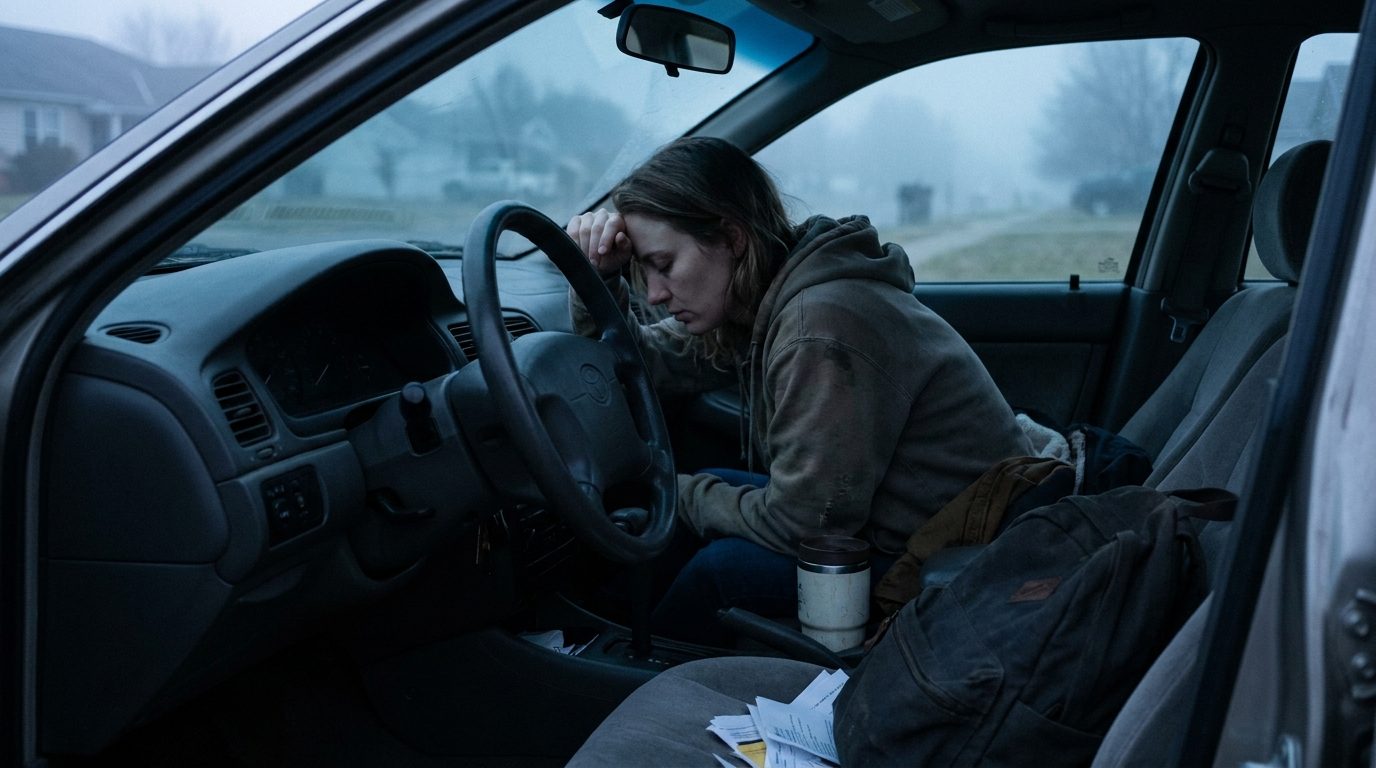 The community college students balancing night shifts with daytime classes